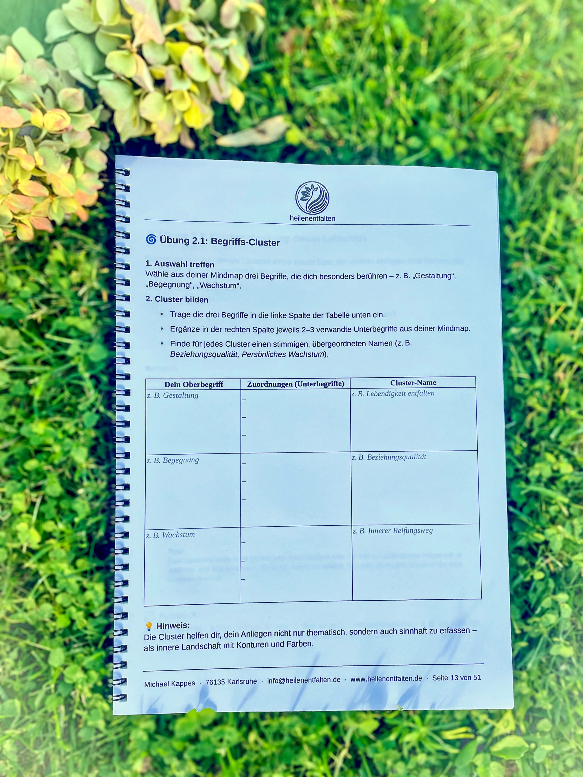 Arbeitsheft "Das Ziele- & Anliegen-Heft" – Bild 2