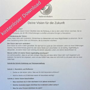 Arbeitsblatt „Vision – Deine Zukunft bewusst gestalten“; Download PDF