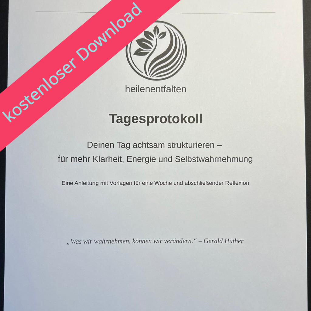 Tagesprotokoll (mit Vorlagen für eine Woche); Download PDF