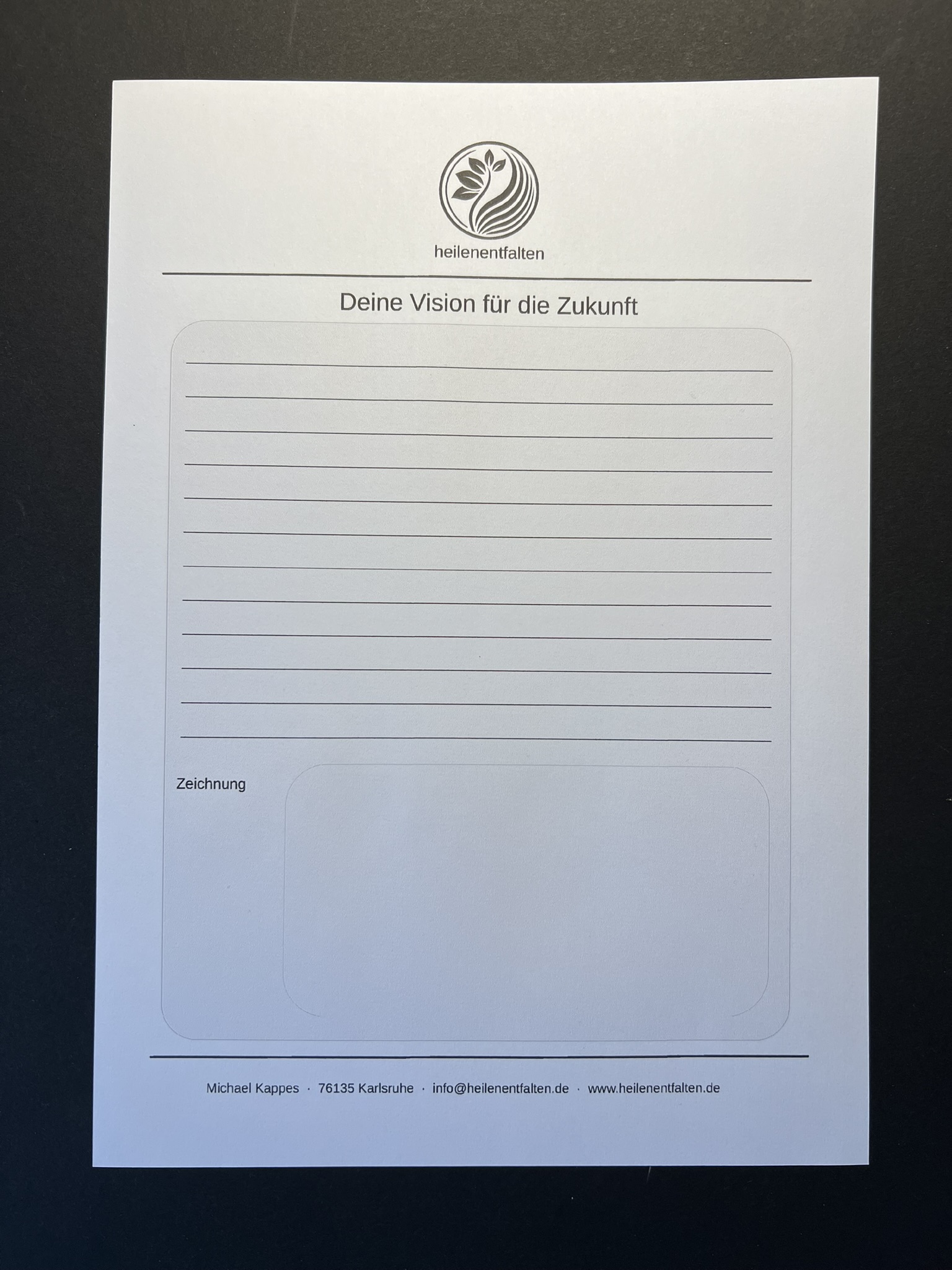 Arbeitsblatt „Vision – Deine Zukunft bewusst gestalten“; Download PDF – Bild 2